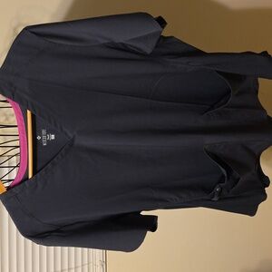 Med Couture Navy Blue Scrub Top Womens Size 2XL ( Jacqueline # 19)